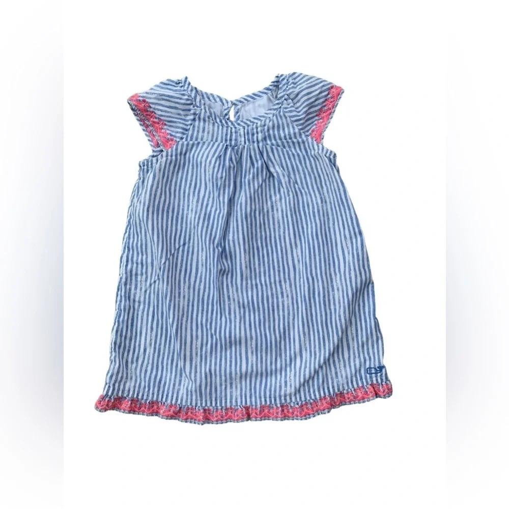 Vineyard Vines Size 18-24 Months Blue and White Striped Sun Dress